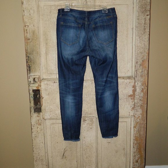KanCan Distressed Blown Out Skinny Jeans Size 13/30 (S-3) - Picture 2 of 5